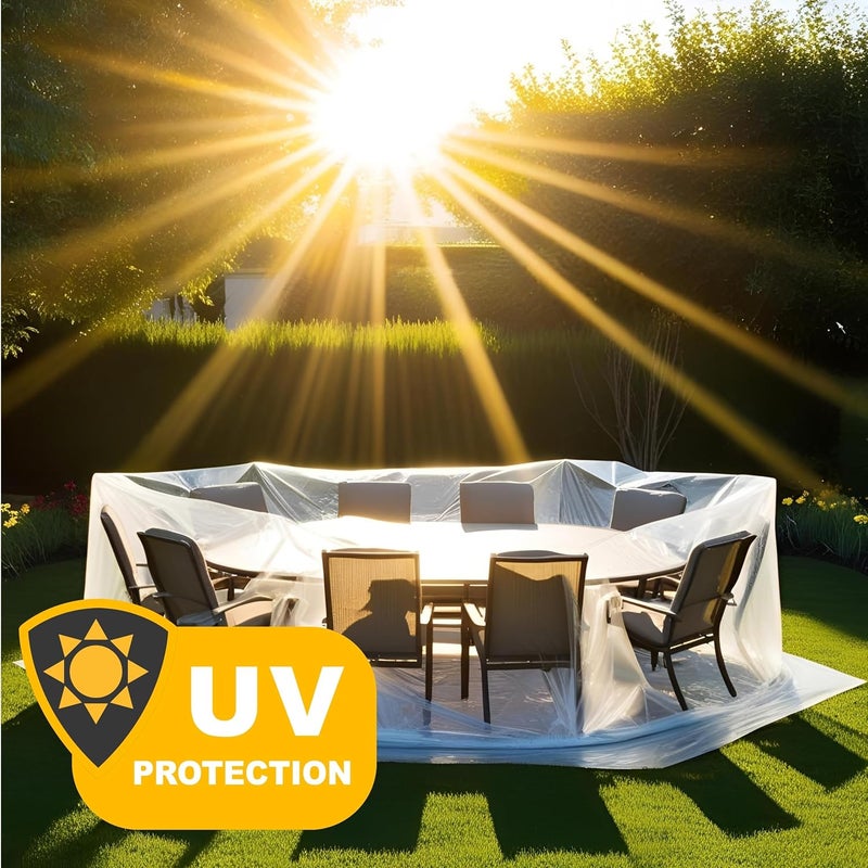 TAPIX Plastic Sheeting (10' x 25') Long, 3 Mil (2 Pack) - UV Protection Poly Sheeting Polyethylene Film, Heavy Duty Greenhouse Plastic Sheeting - Image 3